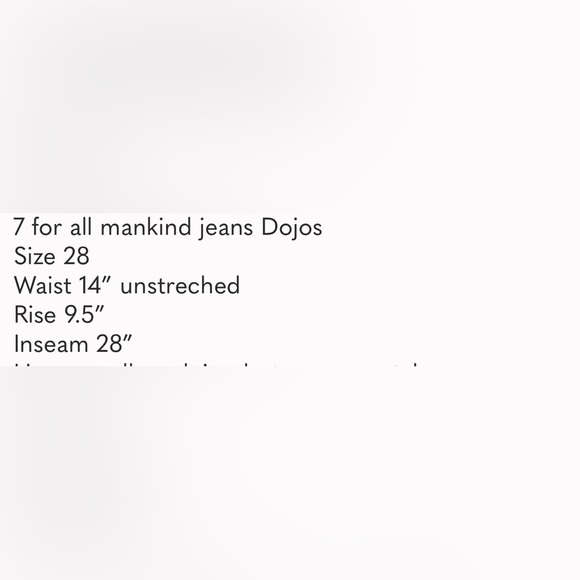 7 For All Mankind Dark Blue Jeans Sz 28 - Picture 10 of 10